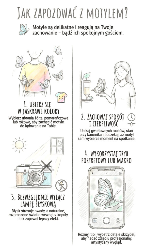 Jak zapozować z motylem
