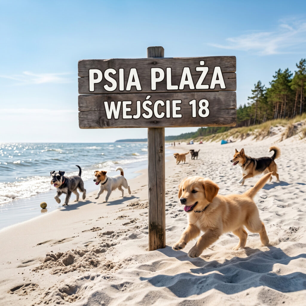 Psia plaża w Dębkach – wejście nr 18